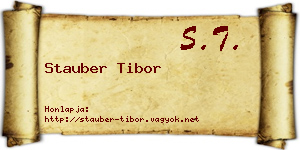 Stauber Tibor névjegykártya